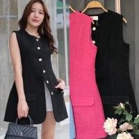 ราคา SALE Mini Dress เดรสผ้าทวิต เดรสผ้าชาแนล (22263037833)