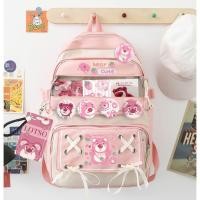 ราคา MEMAXK กระเป๋านักเรียน Kuromi นักเรียนหญิงชั้นประถมศึกษาปีที่ 3 ถึงชั้นประถมศึกษาปีที่ 6 กระเป๋าสะพายหลังลายการ์ตูน Sanrio น่ารัก (24421265513)