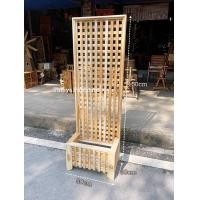 ราคา ระแนงไม้สัก พร้อมกระถางปลูก ฉากกั้น รั้วไม้ ราคาต่อ 1 ชิ้น (24452659268)