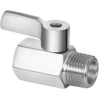 ราคา Shower Head Shut Off Valve 304 Stainless Steel Mini Ball Valve NPT Thread 1 2Inch Male x 1 2Inch Female (18564337766)