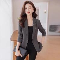 ราคา เสื้อสูทสีเทาสำหรับผู้หญิง ฤดูใบไม้ผลิและฤดูใบไม้ร่วง 2025 ใหม่ ระดับไฮเอนด์ ลำลอง สำหรับผู้หญิง เสื้อสูทขนาดเล็ก เสื้อผ้าทำงาน (23420508733)