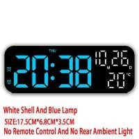 ราคา นาฬิกาแขวนผนังดิจิตอลหน้าจอขนาดใหญ่อุณหภูมิ LED ความชื้นแสดงนาฬิกาปลุกอิเล็กทรอนิกส์สร้างสรรค์ตกแต่งบ้านระยะไกล (24669586172)