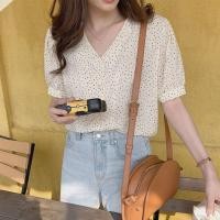 ราคา เสื้อเบลาส์ แขนสั้น ลายจุด แขนพอง เสื้อผู้หญิง Kori Shop 126 (11054787822)