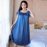ราคา WGBVeli shy Women Nightgowns Sleepwear Nightwear Sleeping Dress Short Sleeve Night Dress (22829012643)