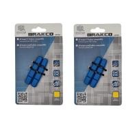 ราคา BRAKCO ผ้าเบรคจักรยานเสือหมอบ ชนิดถอดเปลี่ยนได้ สำหรับล้อคาร์บอน อะไหล่จักรยาน (849368664)