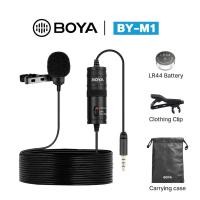 ราคา BOYA BY M1 Lavalier Micหนีบปกเสื้อไมค์อัดเสียงสำหรับมือถือและกล้องไมค์คอมพิวเตอร์ของแท้ (16007160573)