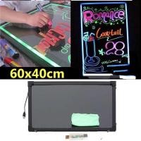 ราคา ป้ายโฆษณาLED กระดานเรืองแสง ป้ายไฟเขียนได้ ลบได้ ป้ายไฟเรืองแสง ป้ายไฟโฆษณา ป้ายเขียนโน๊ต 40 60cm โปรโมชั่นเข้าร้านอาหาร (21308904038)