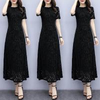 ราคา M 5Xl Vintage Dress Women Elegant Black Lace Dress Black Evening Dinner Party Dresses Female Bodycon Long Dresses Plus Size (21451919401)