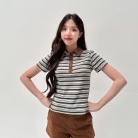 ราคา JARINYA S L เสื้อยืดคอปกลายขวางปัก Jy ผ้าใส่สบาย (24004142174)