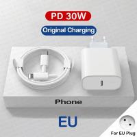ราคา For Apple Original 30W Quick Charger For iPhone 11 13 12 14 15 Pro Max Mini XR XS 8 Plus iPad Fast Charging Type C iPhone Cable (23450137372)