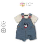 ราคา TinyBee เอี๊ยมยีนส์เด็กผู้ชาย เอี๊ยมขาสั้น Boys Overalls เสื้อผ้าฝ้าย Cotton 100 ลายสุนัขไซบีเรียน ฮัสกี้ อายุ 3 24 เดือน (24233802009)