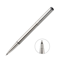 ราคา ZU store Parker Vector Classic Silver Chiseled Roller Ball Pen with QUINK Rollerball Pen Ink Refill (24410369641)