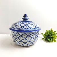 ราคา โถ โถอัฐิ โถลายคราม โถลายสัปปะรด โถลายเบญจรงค์ เซรามิก โกศอัฐิ ทรงโถ ลายไทย ลายคราม มี 2 ขนาด 8นิ้ว 7นิ้ว เคลือบอย่างดี เนื้อเงางาม งานฝีมือ (21276436002)