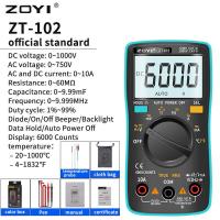 ราคา ZOYI เครื่องวัดกระแสไฟฟ้า ZT102 102A มัลติมิเตอร์แบบดิจิทัล6000เครื่องทดสอบทรานซิสเตอร์เครื่องวัดแรงดันไฟฟ้าอัตโนมัติ ac dc ปรับกระบวนการปรับเทียบ (22780710176)