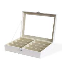 ราคา กล่องใส่แว่น 8ช่อง PUหนังสีขาว กล่องใส่แว่นตา 8 ช่อง กล่องแว่นตา ที่ใส่แว่นตา กล่องของขวัญ (23565239763)