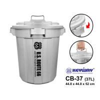 ราคา ถังขยะมีฝาปิด ถังน้ำพลาสติกมีฝาปิด ขนาด 37L KEYWAY รุ่น CB 37 (10762636760)