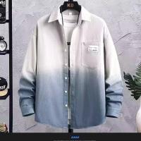 ราคา NALLCHEER เสื้อเชิ้ตแขนยาวแบบไล่สีสำหรับผู้ชาย สไตล์แฟชั่นลำลองแบบเวิร์คแวร์แจ็คเก็ต (24979458059)