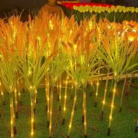 ราคา โคมไฟ LED ข้าวสาลีแบบ LED โคมไฟกกกลางแจ้งพลังงานแสงอาทิตย์กันน้ำใช้ตกแต่งสวนสวนสวนลานสี่เหลี่ยมโคมไฟตั้งพื้น (24314551589)