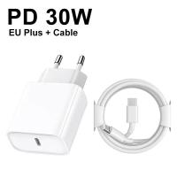 ราคา Apple Original 30W USB C Power Adapter Fast Charger For Apple iPhone 14 15 16 Pro Max 13 12 11 Plus Lightning Charging Cable (24577029977)