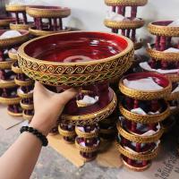 ราคา ขันโตก โตกลายหนอน ขันโตก ขันโตกลายหนอน ขันโตกไม้ ขันโตกปัดทอง 6นิ้ว8นิ้ว10นิ้ว12นิ้ว14นิ้ว16นิ้ว ตกแต่างบ้านใส่ของ (23965820346)