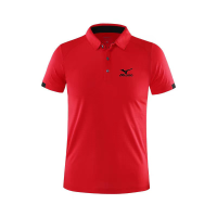 ราคา MIZUNO กอล์ฟผู้ชายฤดูร้อนแขนสั้นเสื้อยืดกีฬาการดูดซึมเหงื่อแห้งเร็วระบายอากาศเสื้อโปโลสบายๆกลางแจ้งด้านบน (22590305507)