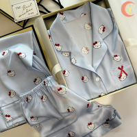 ราคา JJ33ชุดนอนsatinnyลายคิตตี้kittyแขนสั้น ขาสั้นมาใหม่ น่ารักมินิมอลผ้าSilk Satin ระดับไฮเอนด์ ผ้าดีมีเท๊คเจ้อ สินค้าพร้อมแพ็คเกตแบบกล่อง (24710958288)