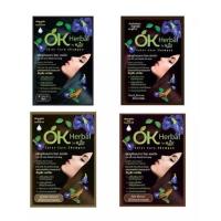 ราคา 12 ซองOK Herbal โอเค เฮอเบิล แชมพูปิดผมขาว มี 4 สี 12ซอง (19071007969)