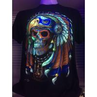 ราคา Rock chang T shirt 4D05เสื้อเรืองแสงผู้ชาย ไซส์ยุโรป ลายหน้าหลัง (479320223)