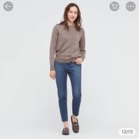 ราคา กางเกงยีนส์ ทรงสกินนี่ UNIQLO WOMEN SKINNY HING RISE ANKLE JEANS (19160523032)
