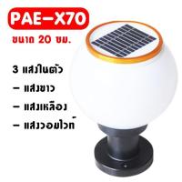ราคา โคมไฟหัวเสา โคมไฟหัวเสาทรงกลม โคมไฟโซล่าเซลล์ ใช้พลังงานแสงอาทิตย์ ไฟLED (12070909013)