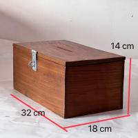 ราคา กระปุกออมสิน กล่องเก็บเหรียญ กล่องเก็บเงิน กล่องไม้สัก กว้าง 18 x ยาว 32 x สูง 14 cm ใบละ 499 ผลิตจากไม้สักเก่า ไม้แท้100 (17453000144)