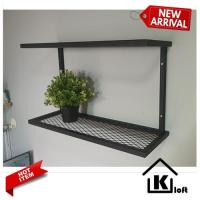 ราคา มีประกันสินค้า ชั้นติดผนัง ชั้นวางของติดผนัง ตะแกรงเหล็กฉีก โรงงานผลิตเอง 60x36x20 cm สไตล์ลอฟท์ Loft (24614969021)