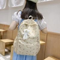 ราคา พร้อมส่งจากไทย กระเป๋าเป้ไนล่อนลายดอกไม้ ใบใหญ่ (24228317229)