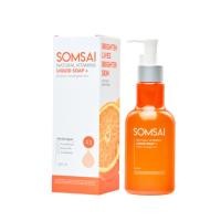 ราคา สบู่ ส้มใส แพ็คเกจใหม่ SOMSAI ขวดปั๊ม สบู่ทำความสะอาดผิวหน้า ผิวกาย สูตรอ่อนโยน กลิ่นส้ม 300ml (22923594883)