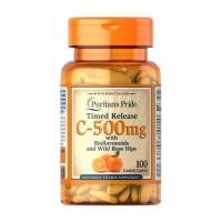ราคา พร้อมส่ง Puritans Pride Vitamin C 500 mg Rose Hips Time Release Bioflavonoids Rose vitamin c วิตามินซี วิตซี Vit C (22593339848)