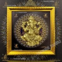 ราคา พระพิฆเนศ ประติมากรรมรูปปั้นบูชาเสริมดวง พื้นหลังภาพยันต์มหารวย องค์รูปปั้นนูนสูงพระพิฆเนศเทพแห่งเจ้าความสำเร็จ กรอบรูปมงคล ของขวัญมงคล premium Gift (22976739926)
