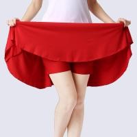 ราคา กระโปรงเต้นรำสี่เหลี่ยมใหม่สำหรับผู้หญิง กระโปรงสั้นทรงเอเอวสูงผ้าไหมนม กระโปรงเต้นรำกลางแจ้ง กระโปรงเต้นรำฤดูร้อน เอวยางยืด สีพื้น (24033485870)