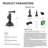 ราคา Telesin Suction cup mount ขาตั้งกล้องแบบดูด หัวบอลหมุน 360องศา GoPro DJI Action Camera Phone (22681089749)