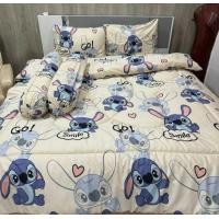 ราคา ผ้าปูที่นอน ชุดผ้าปู ผ้านวม ลายสติชขาว (24711951109)