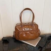 ราคา กระเป๋าสะพายข้างแบบท่อคอเดิลพร้อมหิ้วกระเป๋าแบบแขวด กระเป๋าก้นท่อปร่วยาแนววินเทจขนาดใหญ่เนื้อดอกเตะ สีบานเย็น พบร่อง บัวเบิก (23498040781)