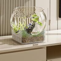 ราคา SKISOPGO COD ตู้ปลา S M L XL โหลปลากัด โหลตู้ปลาทอง พลาสติก PETใส แข็งแรง กันกระแทก สำหรับเลี้ยงปลา ปลูกพืชน้ำ (24852831596)