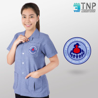 ราคา เสื้อกาวน์อสม เสื้อซาฟารีอสม สีเทาอมฟ้า พร้อมส่ง รหัส G806 OS ฐานะภัณฑ์ (22333297179)