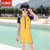 ราคา YUKE ชุดว่ายน้ำเด็ก3 16ปีขนาดกลางและใหญ่ชุดว่ายน้ำเด็กแขนสั้นหนึ่งชิ้นระบายอากาศได้ดีชุดว่ายน้ำลายการ์ตูนและแห้งเร็วชุดว่ายน้ำฤดูใบไม้ผลิร้อน (20799100133)