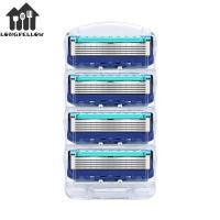 ราคา Hot New 4PCS Replacement Razor Blades Refill for Gillette Fusion Proglide Dark Blue (24899763617)