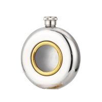 ราคา ขวดเหล็กขนาดเล็กใส ขวดเหล็กกลม กระเป๋าหน้าต่าง รัสเซีย ขวดเหล้าวิสกี้ 5 ออนซ์ (23926523594)