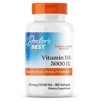ราคา Vitamin D3 5000 IU 180 Softgels Doctors Best วิตามินดี บำรุงกระดูก (24959856017)