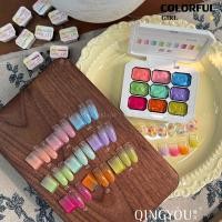 ราคา QINGYOU เล็บเจล 1 ชิ้น ใหม่Solid Pat Gel 9 square series หลากสี แถมพาเลตอะคริลิคใส ยาทาเล็บ กาวทาสี ยาทาเล็บสีทึบ แถมพาเลตอะคริลิคใส (24465819778)