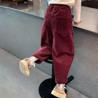 ราคา YA ZHOU LONGกางเกงผ้าลูกฟูกขายาวสำหรับเด็กผู้หญิงกางเกงกางเกงลำลองผ้ากำมะหยี่หนากางเกงขาม้าลำลองเอวสูง (23294444528)