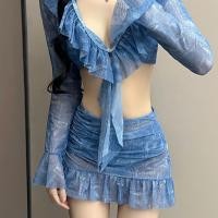 ราคา SPICYG ชุดสำหรับชายหาดและอุปกรณ์ ชุดน้ำ ชุดเที่ยวทะเลคนอ้วน ผ้านุ่งชายหาด ชุดว่ายน้ำบิกินี่ดันทรงสไตล์ Pure Desire สำหรับผู้หญิง ชุดว่ายน้ำสี่ชิ้น ชุดว่ายน้ำสาวฮอตชาวอเมริกัน ชุดว่ายน้ำเซ็กซี่แบบแยกสะ