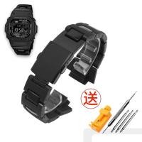 ราคา hot ดูอุปกรณ์เสริมสำหรับ Casio G SHOCK พลาสติกเหล็กสายนาฬิกา GW M5610 DW6900 DW5600 DW9600สายนาฬิกากันน้ำ16มิลลิเมตร (24421422121)